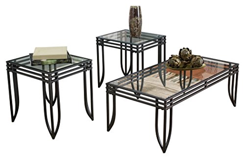 Exeter Glass Top Occasional Table Set - Contains Coffee Table