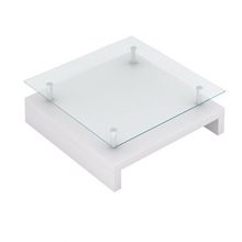 Glass Coffee Table Square White