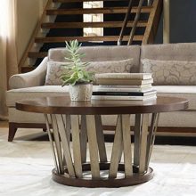 Hooker Furniture Lorimer Round Cocktail Table in Warm Brown