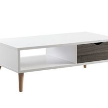 HOMES: Inside + Out Katalena Coffee Table, Gray/White