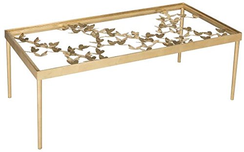Safavieh Home Collection Rosalia Antique Gold Butterfly Coffee Table