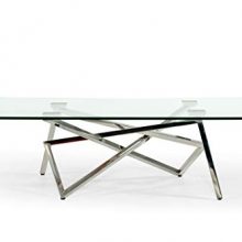 Limari Home Halifax Coffee Table Clear & Steel