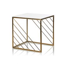 Sofa Side Golden Wrought Iron Coffee Table