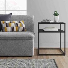 Wrought Iron Double-Decker Square Coffee Table Living Room