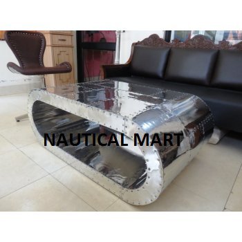 NAUTICALMART Coffee Table Black Hawk Aluminum Furniture