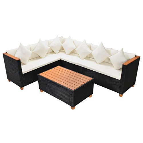 Daonanba Durable Garden Sofa Set with Coffee Table