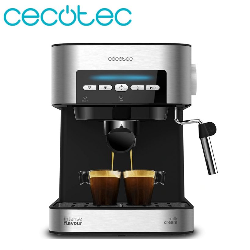 Cecotec Expresso Coffee Maker Express Digital 20 Matic Automatic and Manual Mode Coffee Machine Arm with Double Exit with Adjust