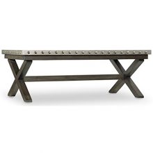 Hooker Furniture Vintage West X Base Coffee Table in Dark Charcoal