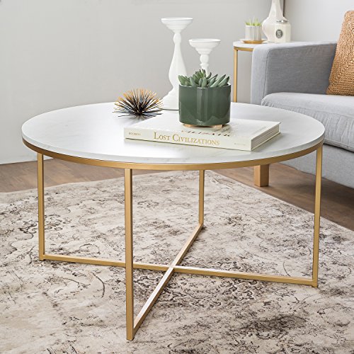 Coffee Table with X-Base in Marble and Gold SALE Coffee Tables Shop ...