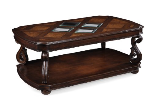 Harcourt Cherry Finish Wood Rectangular Coffee Table