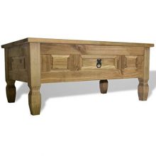 Wooden Coffee Table with Storage Mexican Pine Corona