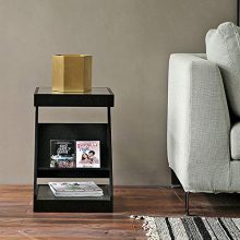 Modern Bedside Table Bay Window Several Coffee Table (Color : Black Oak)