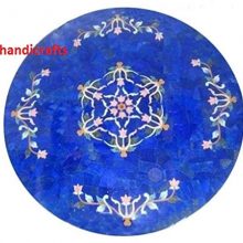 Coffee Table Inlaid Lapis Lazuli
