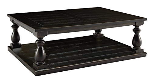 Ashley Furniture Signature Design - Mallacar Coffee Table - Cocktail Height - Rectangular - Black
