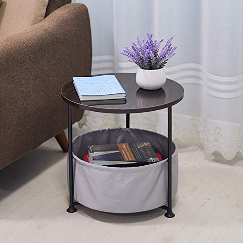 YX Round Creative Simple Coffee Table Living Room Can Move Small Side Table Notebook Table Bedside Table/Coffee Table,Style 1,41 cm (Small)