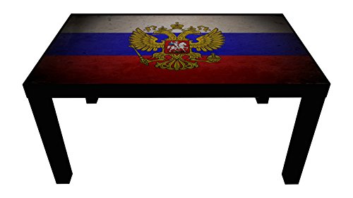 Probest Russia Flag Coffee Table, Flag Coffee Table