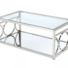 HOMES: Inside + Out ioHOMES Ortencia Chrome O-Ring Frame Coffee Table