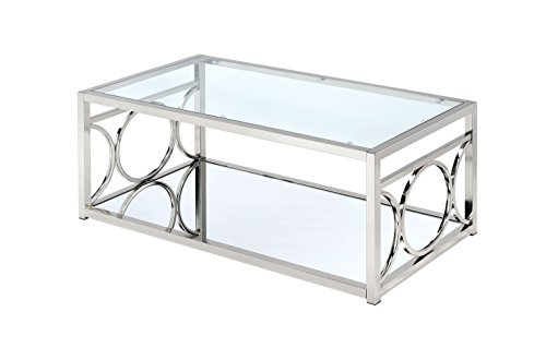 HOMES: Inside + Out ioHOMES Ortencia Chrome O-Ring Frame Coffee Table