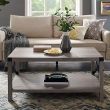 WE Furniture Coffe Table, 40", Grey Wash