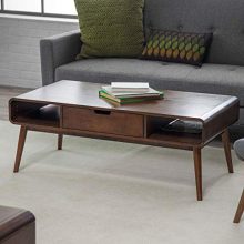 Modern Classic Coffee Table in Walnut Wood Finish