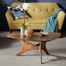 Solid Rubberwood Pecan Finish, Contemporary Style