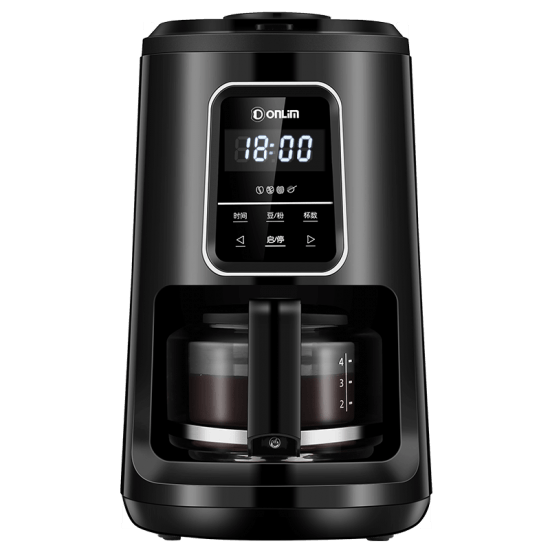 Smart Coffee Machine LCD Smart Touch Coffee Pot Household Small Fully Automatic American Drip Type Grinding Bean Machine