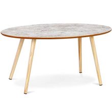 Graceful Oval Top Sofa Side End Coffee Table