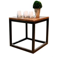 Enolla American Solid Wood Coffee Table Rust-Proof Wrought Iron