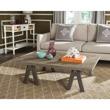 Safavieh Home Collection Prairie Deep Grey Rattan Coffee Table