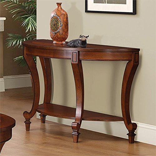 Coaster Home Furnishings Sofa Table with Curved Legs Warm Brown