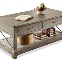 Riverside Furniture Tropical Rectangular Coffee Table with Shelf Brown