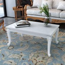 Vintage Style Coffee Table Elegant Solid Rectangular