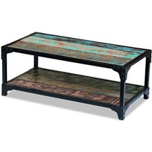 Daonanba Vintage-Style Unique Coffee Table Solid Reclaimed Wood