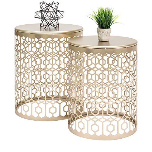 Decorative Nesting Round Side End Accent Coffee Table