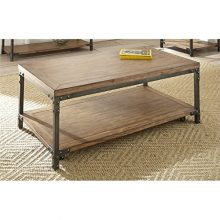 Steve Silver Lantana Coffee Table with Caster in Antique Honey