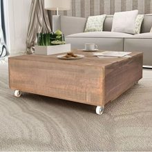 Tidyard Industrial Vintage Coffee Table, Antique End Side Table