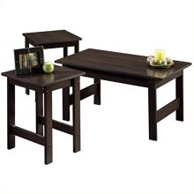 Pemberly Row 3 Piece Coffee Table Set in Cinnamon Cherry
