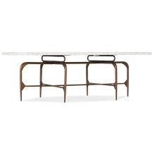Hooker Furniture Skinny Marble Top Coffee Table in Gold
