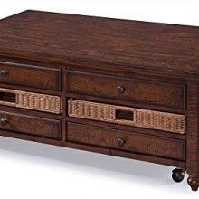 Lane Casual Distressed Lift Top Coffee Table with Casters
