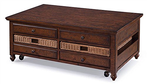 Lane Casual Distressed Lift Top Coffee Table with Casters