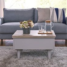 Olmstead Coffee Table, Warm Gray, White limed Burnt Oak