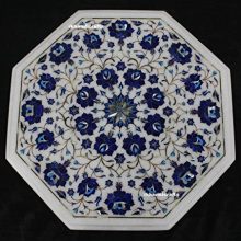 Coffee Table Lapis Lazuli Gemstones & Mother of Pearl
