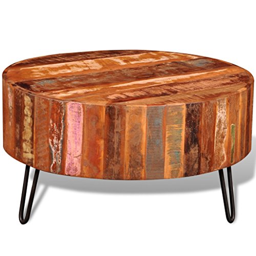 Daonanba Reclaimed Solid Wood Round Coffee Table