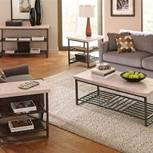 Riverside Furniture Modern End Table with Shelf, Black