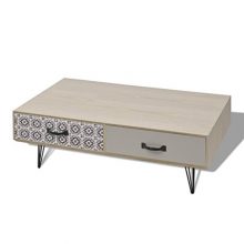 Durable Elegant Style Coffee Table Decorative Sturdy Side Table Beige