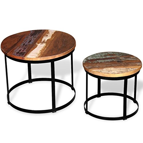 Daonanba Coffee Table Set Solid Reclaimed Wood
