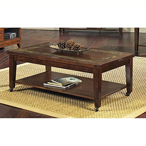 Silver Company Davenport Coffee Table with Locking Casters