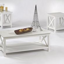 Progressive Furniture Coffee Tables, 3 Pack, Textured White