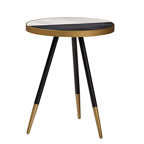 Baxton Studio End Tables, One Size, Mable Brown/Black/Gold