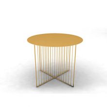 Enolla Nordic Wrought Iron Coffee Table Cross Base Side